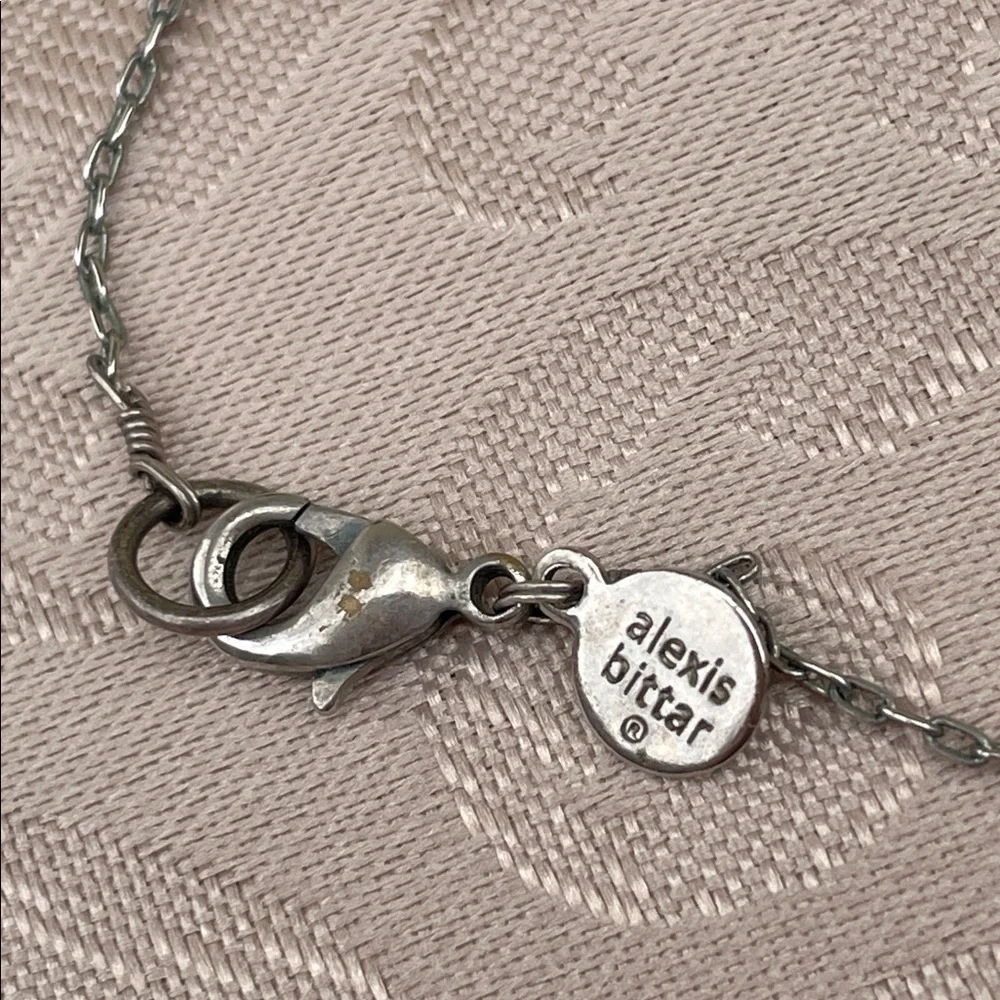 Alexis Bittar Silver Spike Pendant Necklace